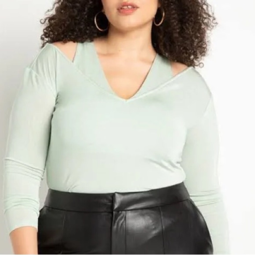 ELOQUII knit layered top